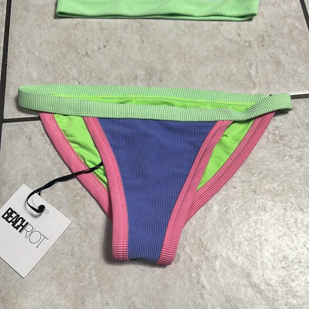 Beach Riot Colorblock Neon Bikini Set - Picture 4 of 10